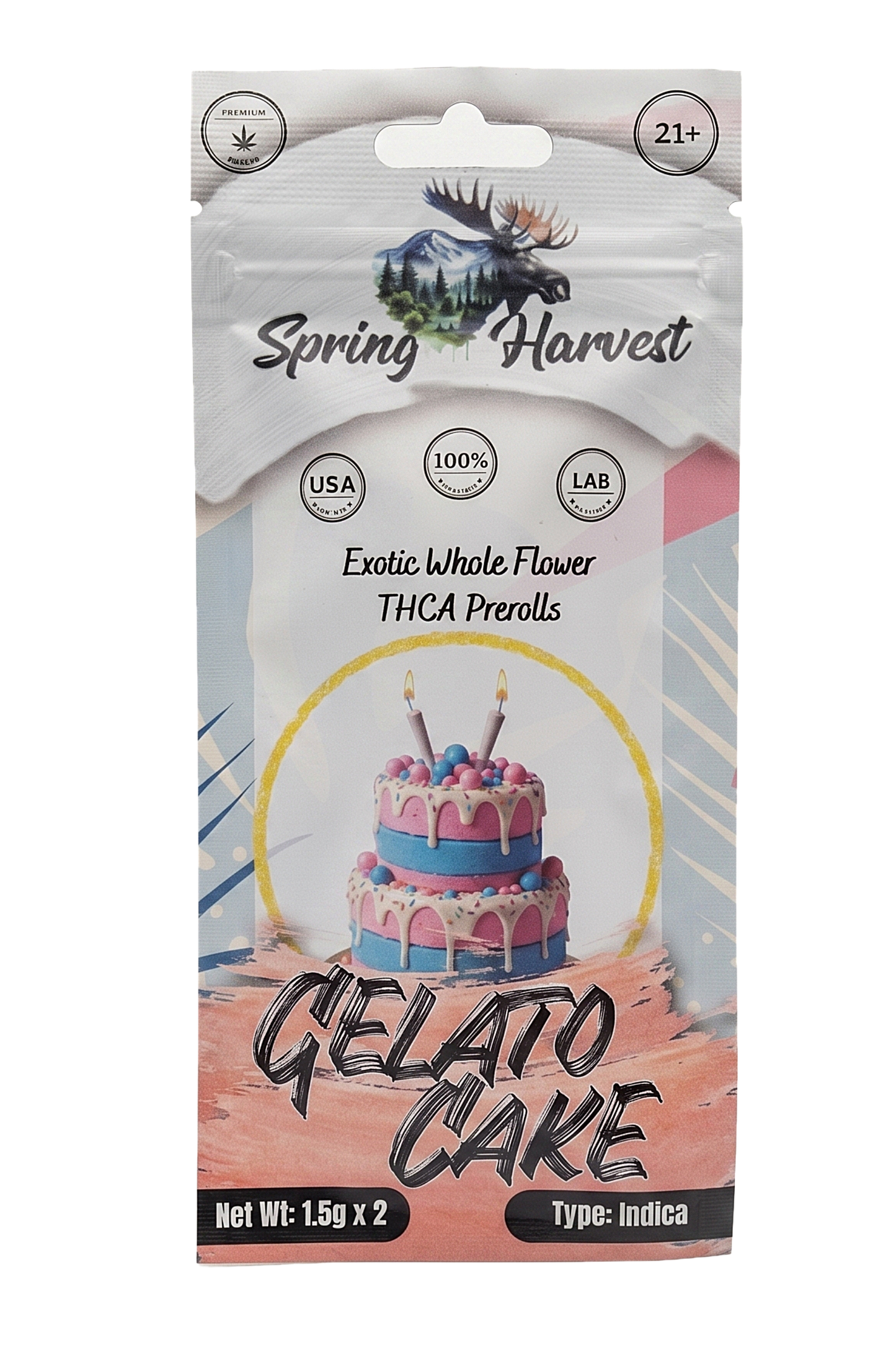 Gelato Cake THCA Prerolls –2 Pack