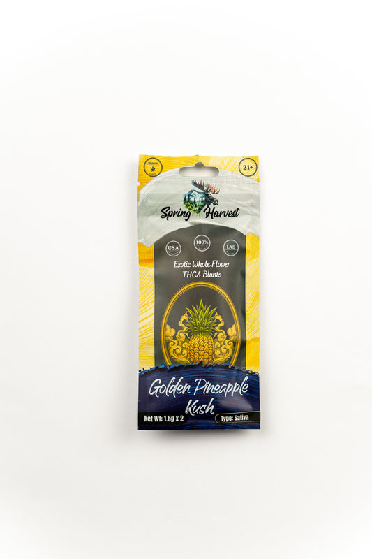 Golden Pineapple Kush THCA Blunts –2 Pack