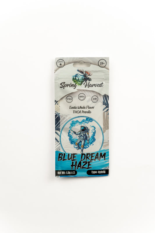 Blue Dream Haze THCA Prerolls –2 Pack